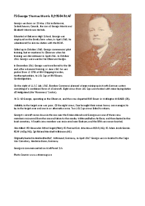 A preview of a PDF biography for Morris, George Thomas